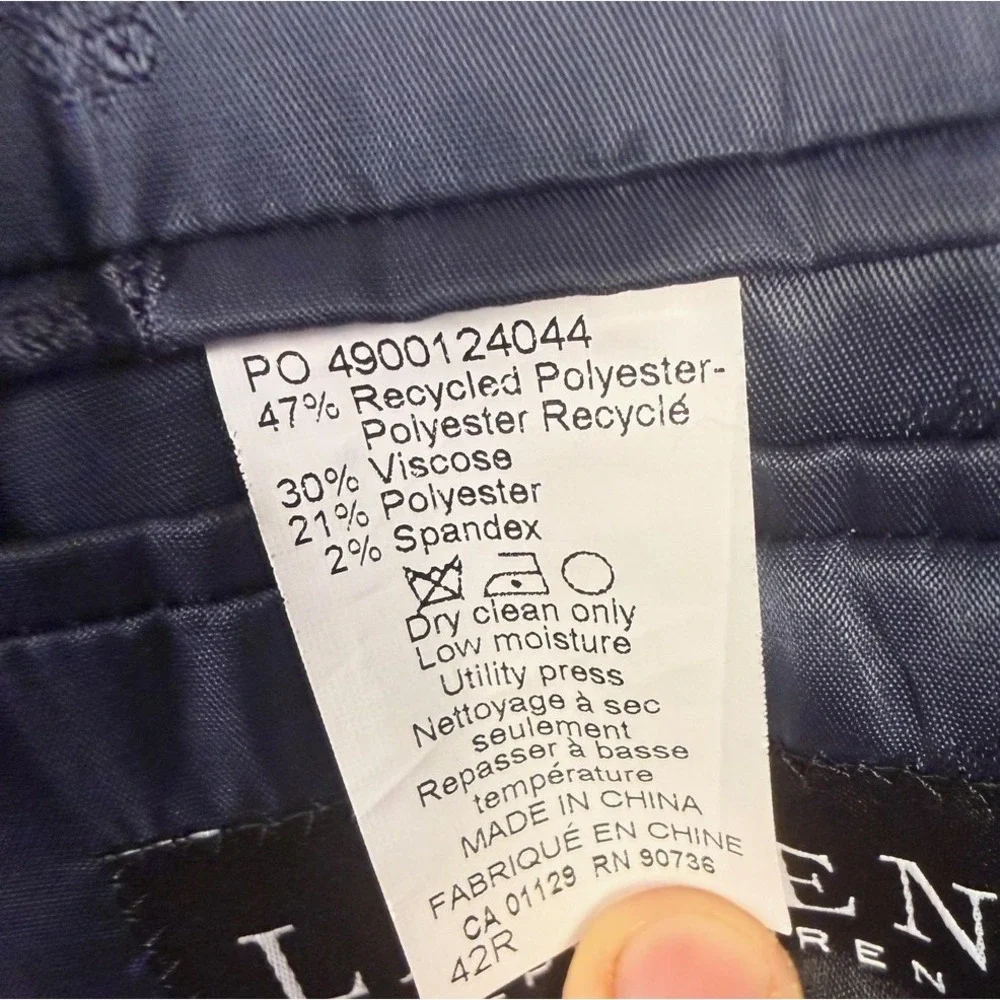Lauren Ralph Lauren Sport Blazer Mens 42‎ Blue Herringbone Tweed Business Work